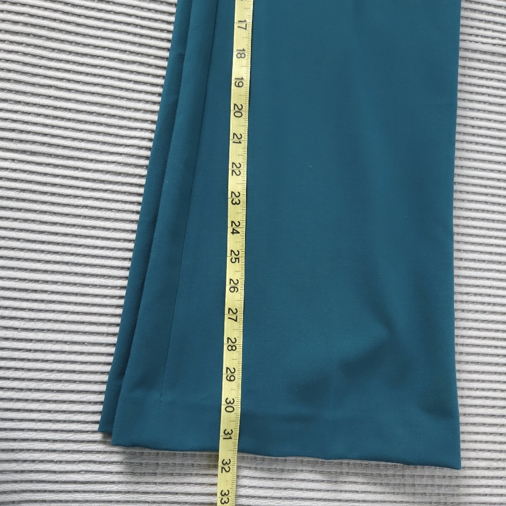 Talbots Providence Pant High Waist Flare Leg Teal Peacock 8 Stretch Crepe New - Picture 11 of 12